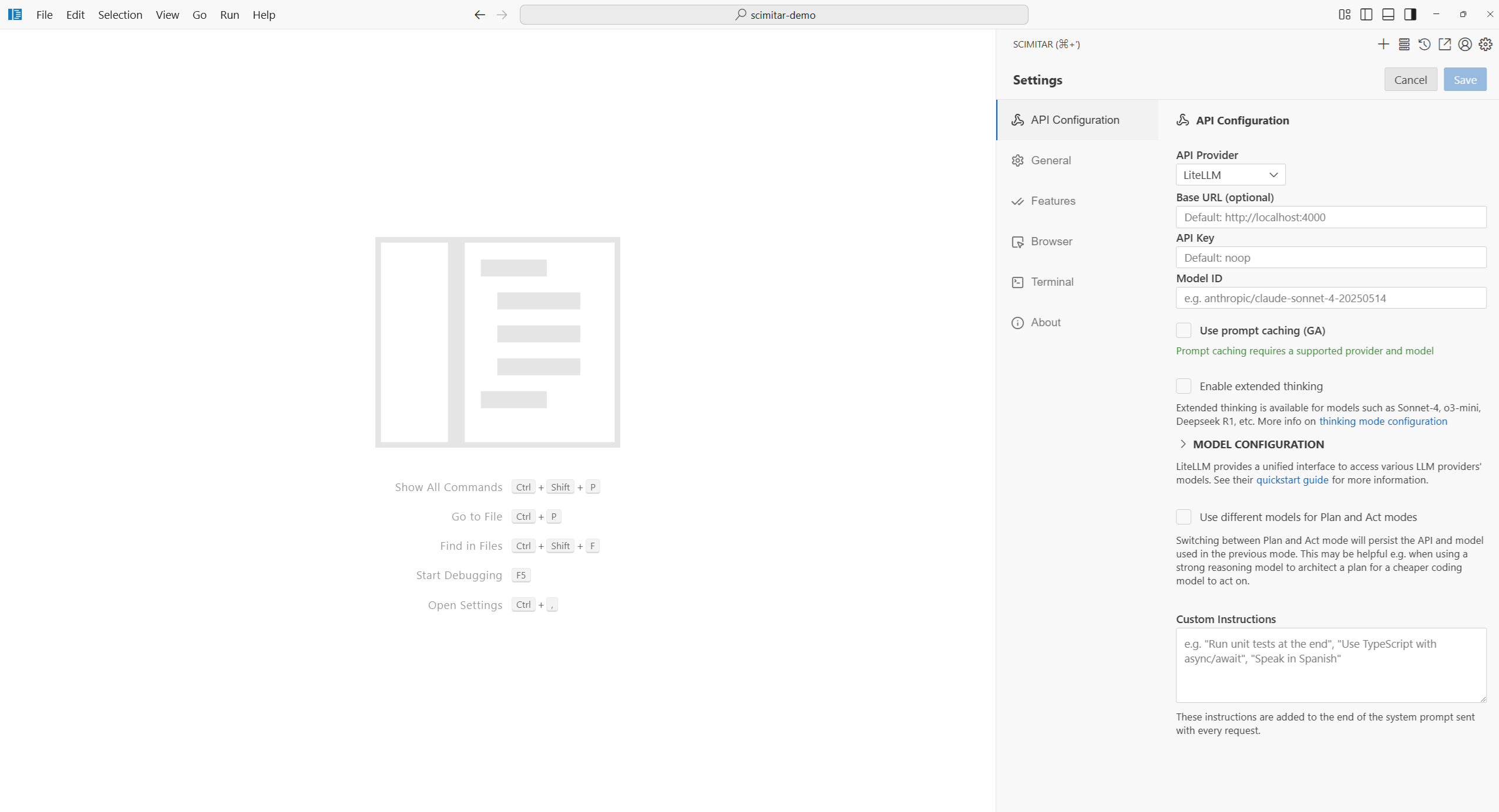 Scimitar showing local data processing and privacy controls